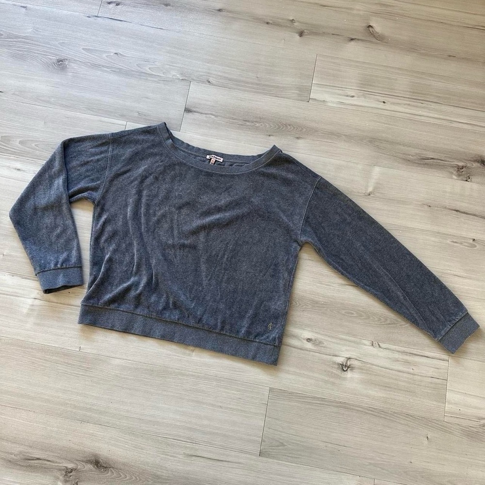 juicy couture y2k off the shoulder velour sweatshirt